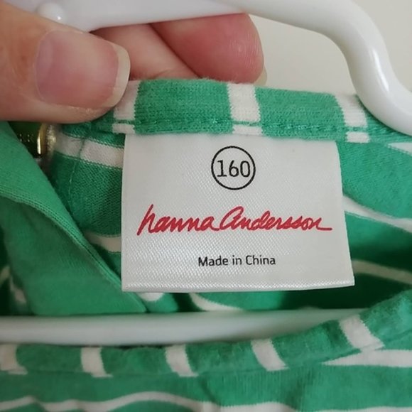 Hanna Andersson Cotton Peplum Top Back Zip 12 #L11 - Picture 8 of 8